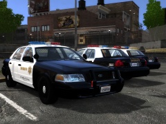 LASD Crown Victoria with red rambar lights