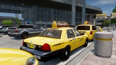 Taxis waiting for passengers