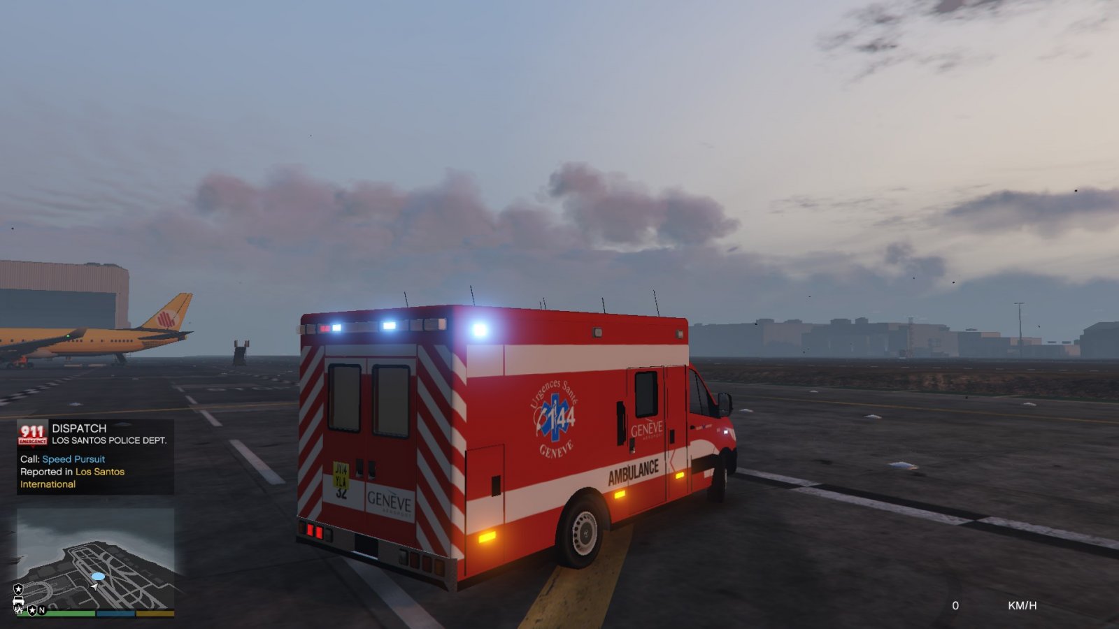 Geneva International Airport Fire Department ambulance ( Switzerland) 1.0 release / Ambulance des pompiers de l'Aéroport International de Genève, Suisse 1.0