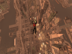 Cyber Cop sky diving to location