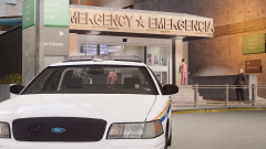 RCMP Cruiser Parked at Hospital