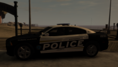 Scottsdale County Police Department - A 2012 Dodge Charger at the official unveiling of the new vehicle wrapping as they hit the streets for patrol.