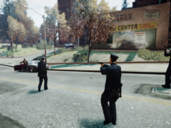 He's trying to steal a car, shoot!