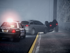 Highway Accident on Foggy morning