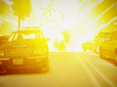 ...Nevermind. Code 4, suspect down.