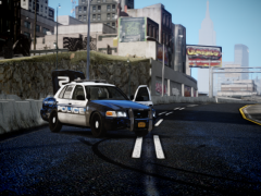 Another crashed police cruiser...
