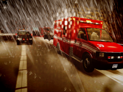 LAPD/LAFD/EMS at a car accident