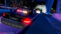 State Trooper pulls over suspected drunk driver.