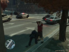 Frisking (Gun later found, suspect arrested)