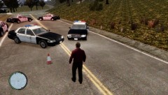 crime scene of a shooting.