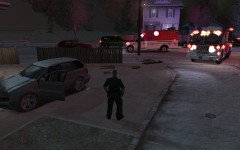 Ambulance and crashed car
