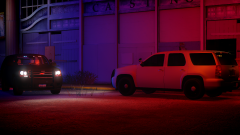 Two unmarked sheriff Tahoes on scene.