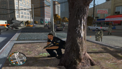 Defensive positions around downed Black Hawk