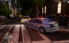 Preforming a traffic stop.