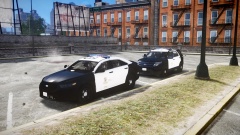 LAPD Police Interceptors approaching
