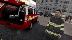 Fire Dept. Personnel get Briefed.