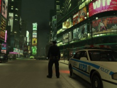 Looking over Times Square.