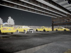 The cab lot.