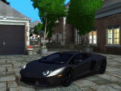 Matte black Aventador