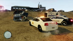 Wreck on the side Route 66