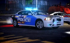 Blue lights and NickieB's Dodge Charger with Nutt's DPD-LCPD livery [Night] #1