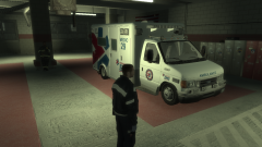 Medic 29 of the Indiapolis EMS waiting for a run