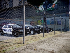 All lined up in the lot.