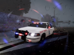 Rain storm traffic stop