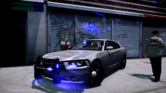 Unmarked Dodge Charger.