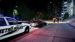 The LC Metro Police give a proper welcome the the Lamborghini Veneno