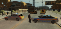 Taxi Crashes Into Bus Scene