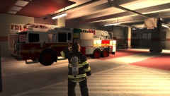 Ottawa Fire Department Ladder 11 in station