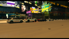 A few CPD cruisers in front of the station