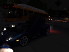 LA Metro bus vs Aventador