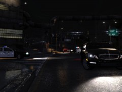 E63 AMG going sideways in a police chase