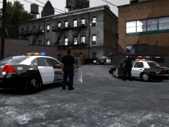 LAPD arresting a man at gun point