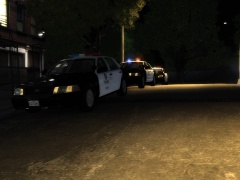 LAPD police cars on scene