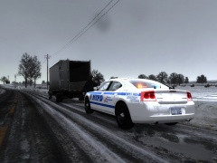 NYPD Highway Patrol on a traffic stop