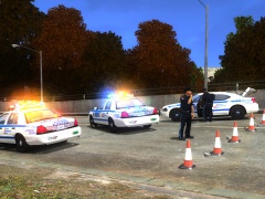 NYPD Highway Patrol closing down the highway