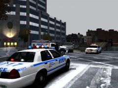 NYPD at a car accident