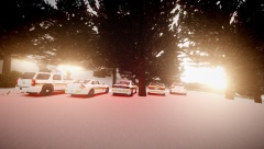 Sunrise in the snowy country