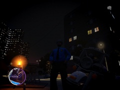 Motorcycle Officer during night
