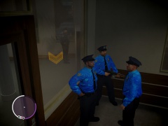 Relaxing in station having a chat with fellow officers