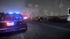 Street racers end up in accident, 1 in hospital