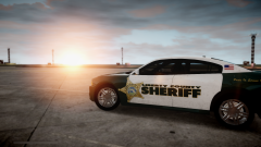 LCSO Charger in the Sunrise.