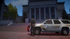Sheriff's Deputy Protecting Gov. Center (2)