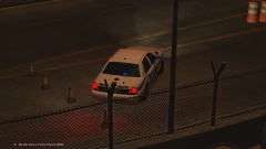 Metro Police Diverting Traffic (2- Rear Overhead Shot)