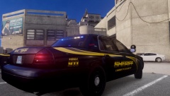 Sexxy squad car ready to expedite from the station(Rear)
