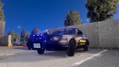 Sexxy squad car ready to expedite from the station