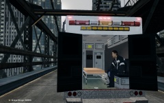Paramedic Sitting In Her Ambulance